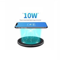 Portable Metal 10W Qi Mirror Wireless Charging Pad Universal Smart Phone Fast Charging Wireless Chargers for Cell Phone