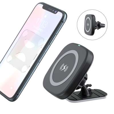 New products magnet magnetic Wireless Car Charger,10W Universal Fast Wireless Car Charger Mount for car    2020 OBSHI