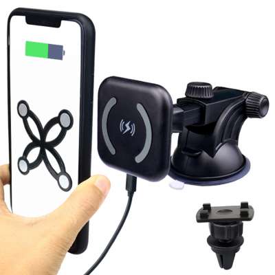 Wholesale 2020 OBSHI  Magnetic  Wireless Car Charger Qi Fast Charging Car Mount Phone Holder for Phone  for Samsang  S8/ S8 Plus