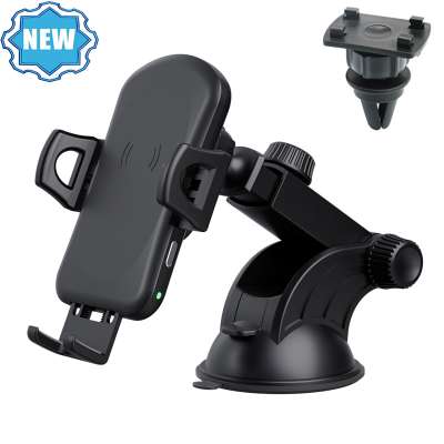 New Phone Holder Wireless Car Charger Stand Electric 10W Charging Wireless Fast Phone Charger