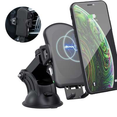 New  Hot Amazon Best Seller Wireless Charger Holder 10W Wireless Charging Car Mount Fast Qi Wireless Car Charger