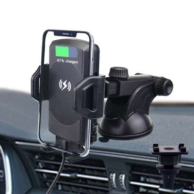 2020  Fast 10W Qi Wireless Charger Stand Wireless Car Charger Mount