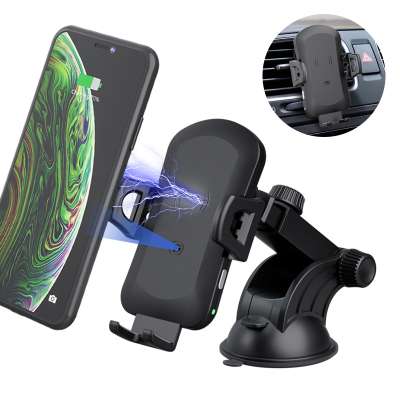 2020 Net hot Amazon  Top Seller 10w  pro Infrared Smart Sensor Automatic Fast Wireless Car Charger drop shipping electronics