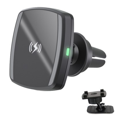 Factory 10W Qi Fast Charging Air vent Car Mount,Wireless Phone Charger Magnetic Wireless Car Charger