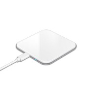 Ultra Thin Aviation Aluminum  Fast Charging Pad white Wireless Cellphone Charging Charging Pad